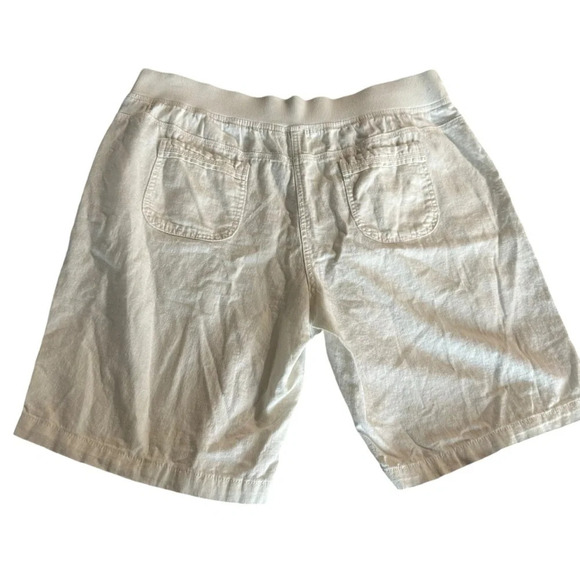 Per Se women's 1X white linen shorts - Picture 2 of 4
